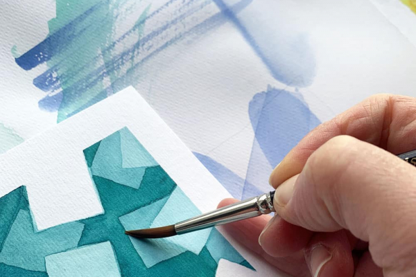 Aquarell Werkstatt Geometrie, Foto Michèle Greiner