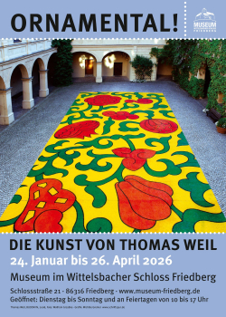 Plakat zur Sonderausstellung "Ornamental! Die Kunst von Thomas Weil"