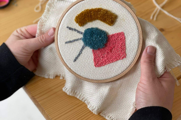 Punch Needle, Ornament Muster Pastell, Foto BastelKiosk Punch Needle, Ornament Muster Pastell, Foto BastelKiosk