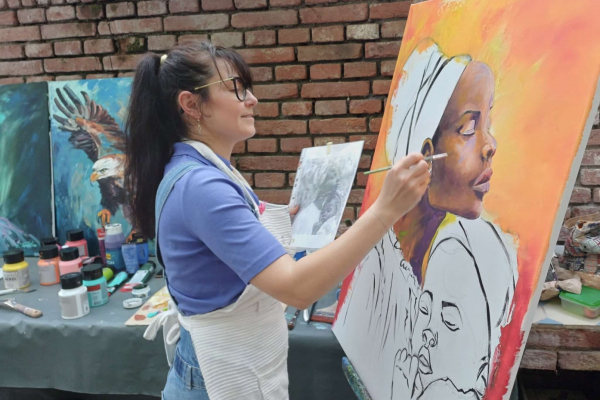 Olha Karuza Beim Malen Olha Karuza Beim Malen