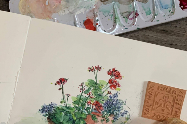 Aquarell, Foto Michèle Greiner Aquarell, Foto Michèle Greiner