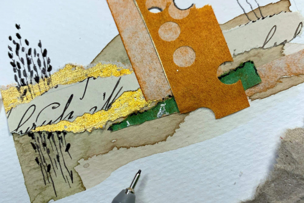 Landschaft & Collage Detail 2, Foto Michèle Greiner Landschaft & Collage Detail 2, Foto Michèle Greiner